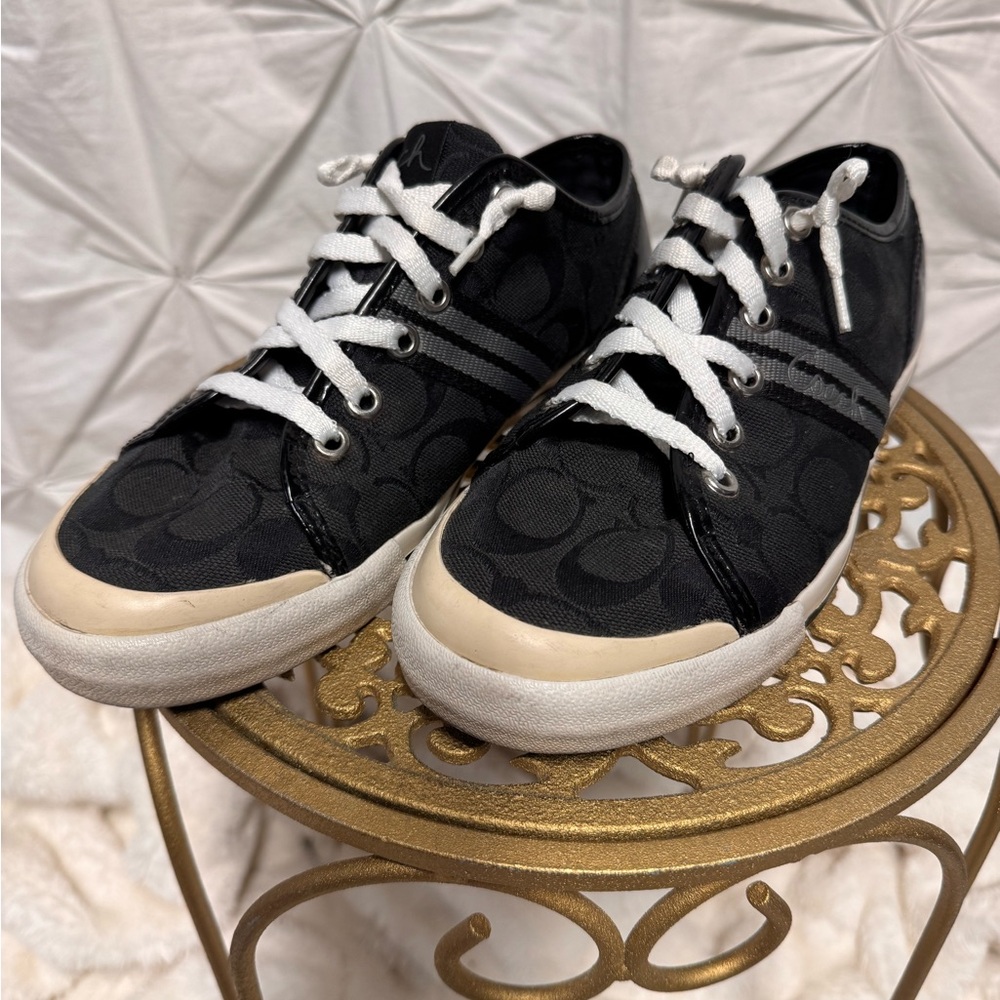 Coach Black and White Sneakers - Picture 2 of 4